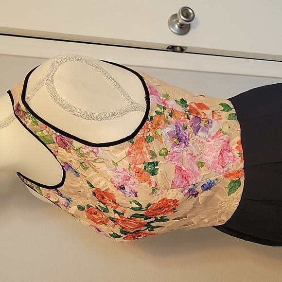 Vintage Rhyme Los Angeles Floral Dress, Size S - Picture 4 of 5